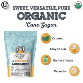 Fermentaholics Organic Cane Sugar | OU Kosher | Natural Sweetener for Cooking, Fermentation, Beverages, & More | Non GMO & Gluten Free | No Additives