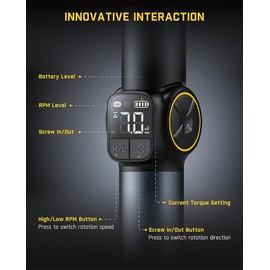 Fanttik Fold S1 APEX 3.7V Cordless Screwdriver, Electric Screwdriver, Screen Interaction, Pivot Handle, High/Low RPM Options, Max 7N.m, 20 Bits, 1/4''Hex, Ideas DIY Tool - Deluxe Edition