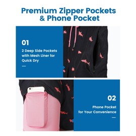 maamgic Swim Trunks Men 2 in 1 Mens Bathing Suit 7 Inch Quick Dry Mens Swimming Trunks with Zipper Pockets