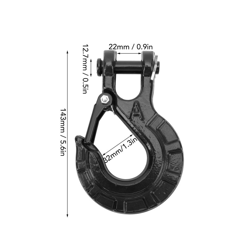 3/8 Inch Clevis Slip Hook with Safety Latch, Heavy Duty