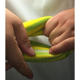 KneeBees Soft Protective Cotton Knee Pads/Knee Sleeves for Kids/Children Machine Washable Comfortable One Size Fits Most Perfect for Playing Running Exploring (R/W/B)