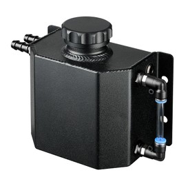 EVIL ENERGY Coolant Overflow Tank, Aluminum Radiator Tank, Reservoir Expansion Tank Universal 1L Black