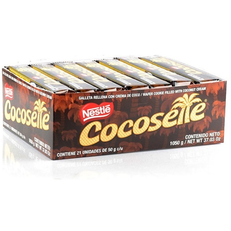 Cocosette, Wafer Cookie Filled with Coconut Cream, (pack of 21