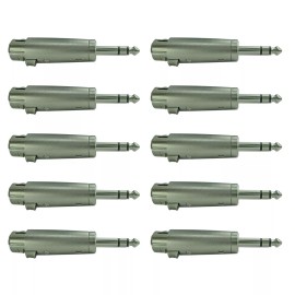 YOVUS 10 3pin XLR female to 1/4 TRS male stereo balanced microphone cable cord adapter