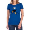 Sesame Street Cookie Monster Om Nom Face Women's T Shirt,