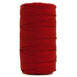Rosary Twine, Twisted Nylon. Size #36, Red, 1 lb 3-Pack