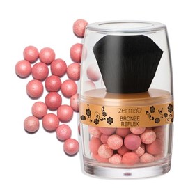 Rubor en Perlas Rosas Lotus Pink Maquillaje con Vitamina B, Polvos Iluminadores con Brocha, Tonos Rosados Para un Rostro Impecable