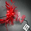 Beyond Masquerade Red Feather Masquerade Mask, Great Gatsby Dress, Red