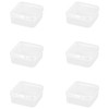 Rumyve 6Pcs Clear Plastic Storage Boxes with Lids - Mini