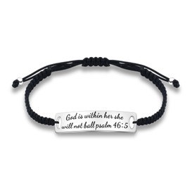 WFSJRED Religious Bracelet Bible Verse Christian Gifts Jewelry for Women Christian Bracelets for Women Inspirational Gifts (GOD IS Bracelet)