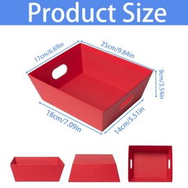 Geschenkkorb Leer,Kraft Korb Mit Griffen Korb Für Geschenke Set Mit 5 Körbe,5 Shrink Wrap Bags und 5 Schleifen,Präsentkorb Pappe für Hochzeit Geburtstag Party Weihnachten Valentinstag Urlaub(Weiß)