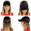 Funky Junque Visor for Women Adjustable High Ponytail Bun Hat