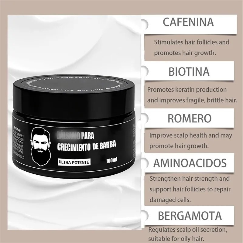 Balsamo Crecimiento Barba Bigote Estimulante Barba