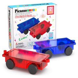 PicassoTiles Vehicle Set, Magnetic Car Toy Construction Block Parts Ages 3                                                                            