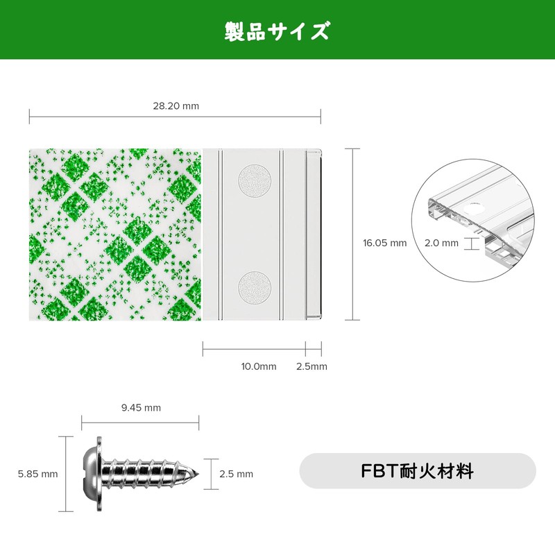 BTF-LIGTHING 20pcs Clear Clip for LED Tape Fixing Clips Fixing