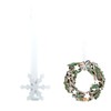 1x Snowflake Over The Door 'Christmas' Wreath Hanger- Red or