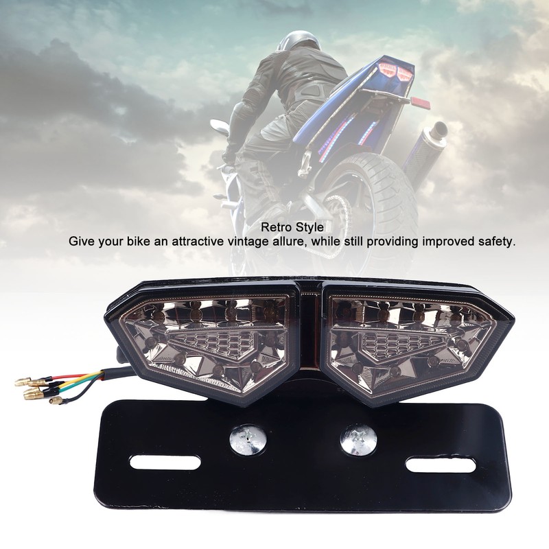 Motorcycle Tail Light Brake Lamp Versatile Retro Style High Brightness