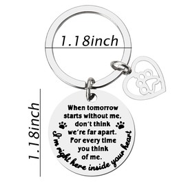 Dog Memorial Gifts for Loss of Dog Pet Paw Print Keychain for Women Men Remembrance Bereavement Gifts for Pet Owners Dog Cat Passing Away Gifts Pet Loss Sympathy Gifts for Pet Lovers Memorial Keychain