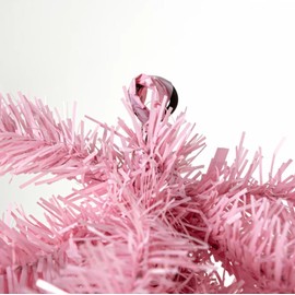 Artificial Pink Pine Teardrop Swag, 32 inches Long, Christmas Holiday Decoration with Wired Spine
