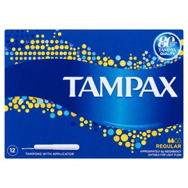 Tampax Regular Tampons with Applicator 12 Count