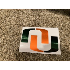 Chrome Miami Hurricanes Full Size Football Helmet Decals