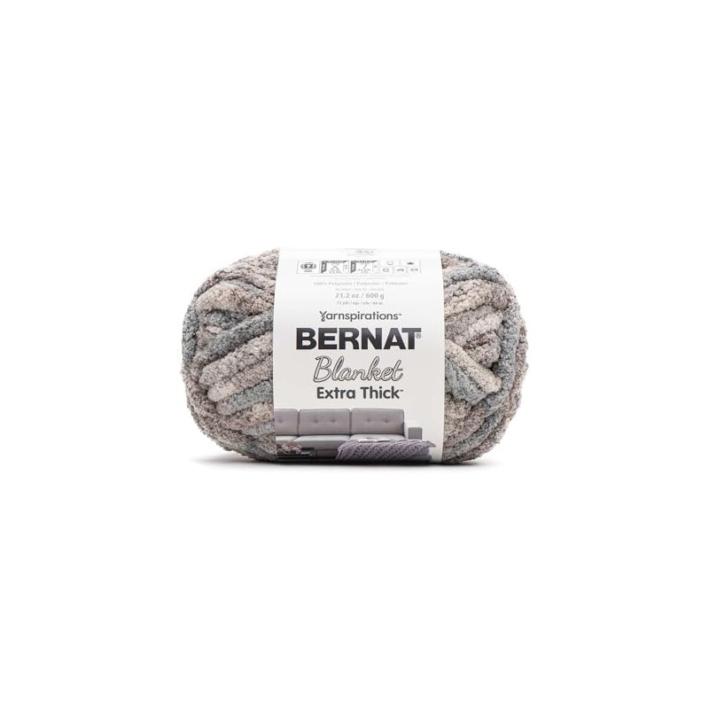 Spinrite Bernat Blanket Extra Thick 600g-Dove Variegated