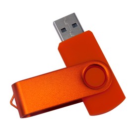 2GB USB Flash Drive Memory Sticks Thumb Drives with 1 OTG (Micro USB) and 1 Type-C (USB-C) Adaptor for Mobile Phone (Orange)