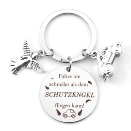 Diulinep Guardian Angel Keyring, Guardian Angel Car, Heart Man Gift, Gifts for Girlfriends, Partner Gifts for Him, Keyring Angel, Gifts for Drivers1