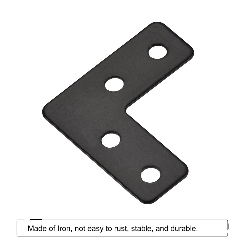 sourcing map L Shape Brace 40mmx40mm Mending Repairing Flat Brackets