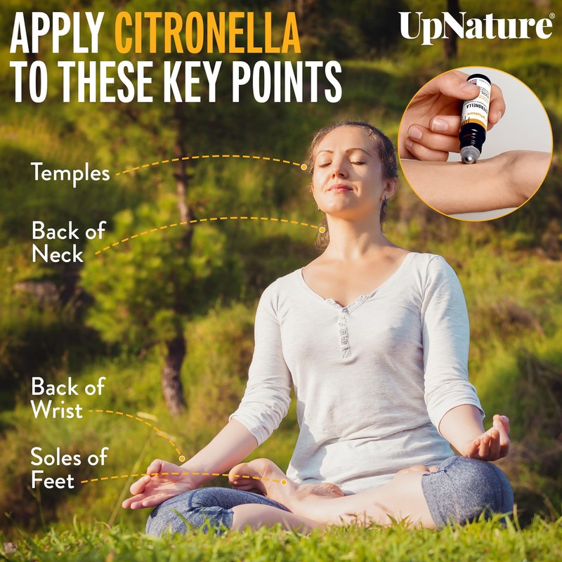 UpNature Citronella Oil Roll On – 100% Natural Citronella Essential