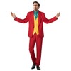 Todeeral Joker Costume Men Solid Jacket Vest Pants(Z3822RD,L)