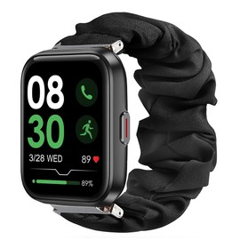 for ID208BT Smart Watch Bands, Fabric Elastic Scrunchie Elastic Watch Band Women Cute Replacement Straps Compatible with AEAC ID208/Tensky ID208/ENGERWALL ID208BT/Gydom/DECWIN ID208BT Watch(NOT ID207)