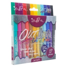 IND-0658 SET 12 MARCADORS OUTLINER