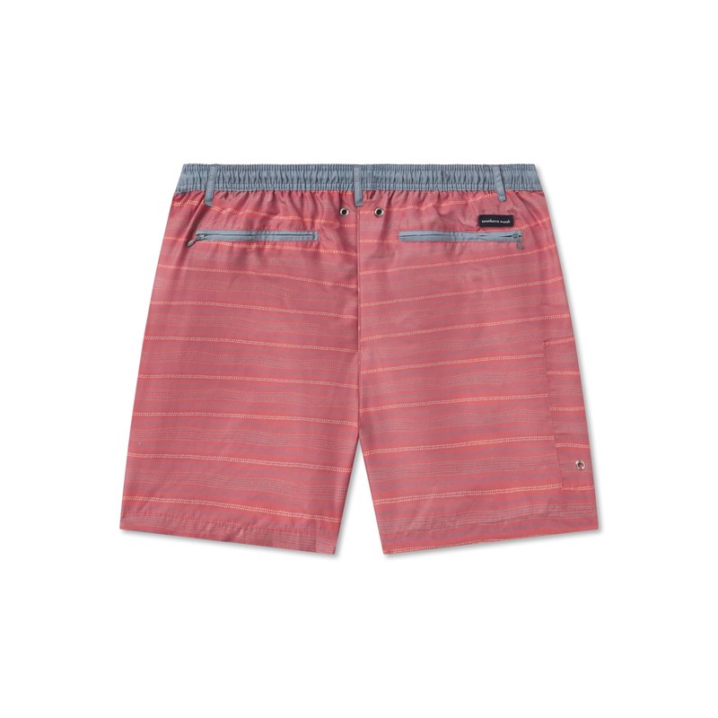 Dockside Swim Trunk - Mayan Dot, Washed Red, X-Small