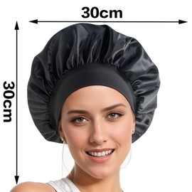 TSUOUKL 2 Stück Satin Bonnet, Satin Haarhaube, Haarhaube für Die Nacht, Seidenhaube zum Schlafen, Wiederverwendbare Silk Bonnet Seidenhaube, für Damen und Mädchen