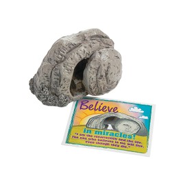 Fun Express Mini Tomb Handouts with Card 12 Pack - Christian Easter Decorations & Resurrection Scene Set for Sunday School Prizes, Church Easter Gifts & Religious Easter Basket Stuffers for Kids