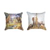 Ulticool - Cushion Cover - Safari Tere Natural Giraffe Elephant