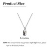 Gifts for Boyfriend Necklace Silver Chain Heart Square Pendant Necklace