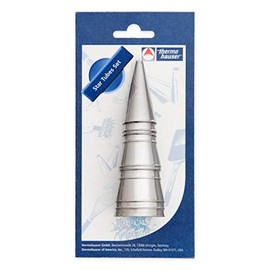 thermohauser Star nozzle set (stainless steel), L and XXL, diameter 0.4 - 1.3 (L) and 1.5 - 1.8 (XXL) cm, 10 pieces, silver