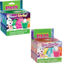 PAAS Color Cup Super Bundle: Glitter Color Cups and Magical Cups Egg Decorating Kits - America's Favorite Easter Tradition