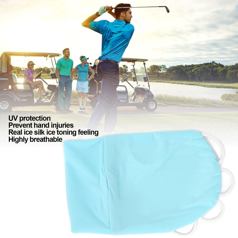 Half Finger Gloves Breatheable UV Protection Ice Silk Outdoor Gloves
