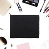 Aspire 6-Pack Black 12oz Cotton Canvas Zipper Bags Pen/Pencil Cases