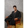 Lagtew Mens Kimono Robe Lightweight Soft Bathrobe Sleepwear Loungewear with