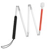 Blind Cane Stick - Mobility Reflective Red-White Foldable Walking Baston