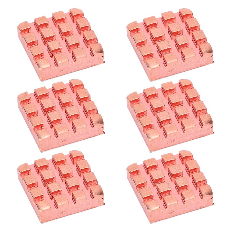 10Pcs Heat Sink Brass Mini Radiators Attach Thermal Conductive Adhesive