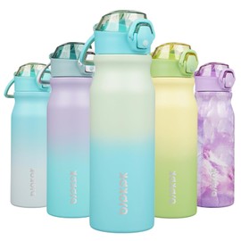 BJPKPK Stainless Steel Insulated Water Bottle With Straw Lid 25oz Reusable Metal Thermos Bottles Keep Cold And Hot,Mint