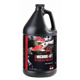 MICROBE-LIFT MICROBE-LIFT Stress Relief with Aloe Vera for Ponds and Water Gardens, Reduce Stress, Restore Fish Slime Coat, Remove Chlorine, 1 Gallon