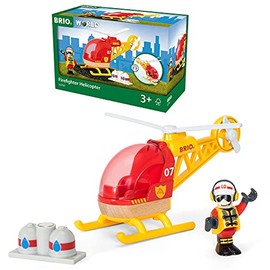 BRIO World Fire & Rescue Helicopter Toy Vehicle for Kids Age 3 Years Up