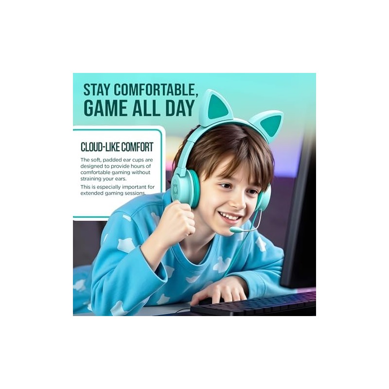 HyperGear Kombat Kitty Gaming Headset Green