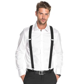 Black Suspenders for Men Bretelles Pour Hommes Mens Suspenders for Jeans Men's Suspenders Shirt Stays Men Suspenders for Women Pants Suspenders for Men Heavy Duty Suspenders for Men formal